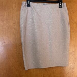 Charlotte Russe Shimmering Beige Pencil Skirt
